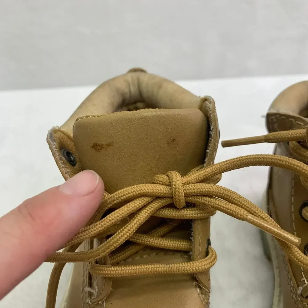 Kid Connection Toddler Boys Sz 5 Dale Work Hiking Combat Boots Tan Outdoor Shoes
